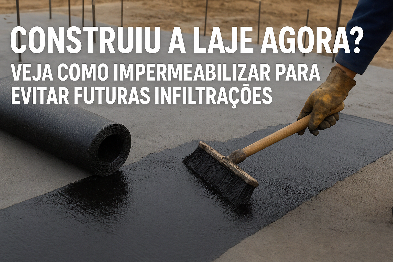 Impermeabilizando laje
