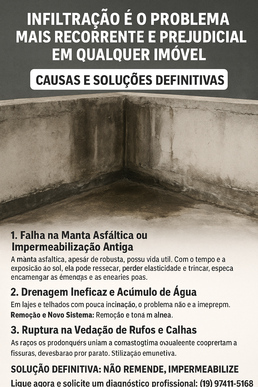 Paredes com infiltração