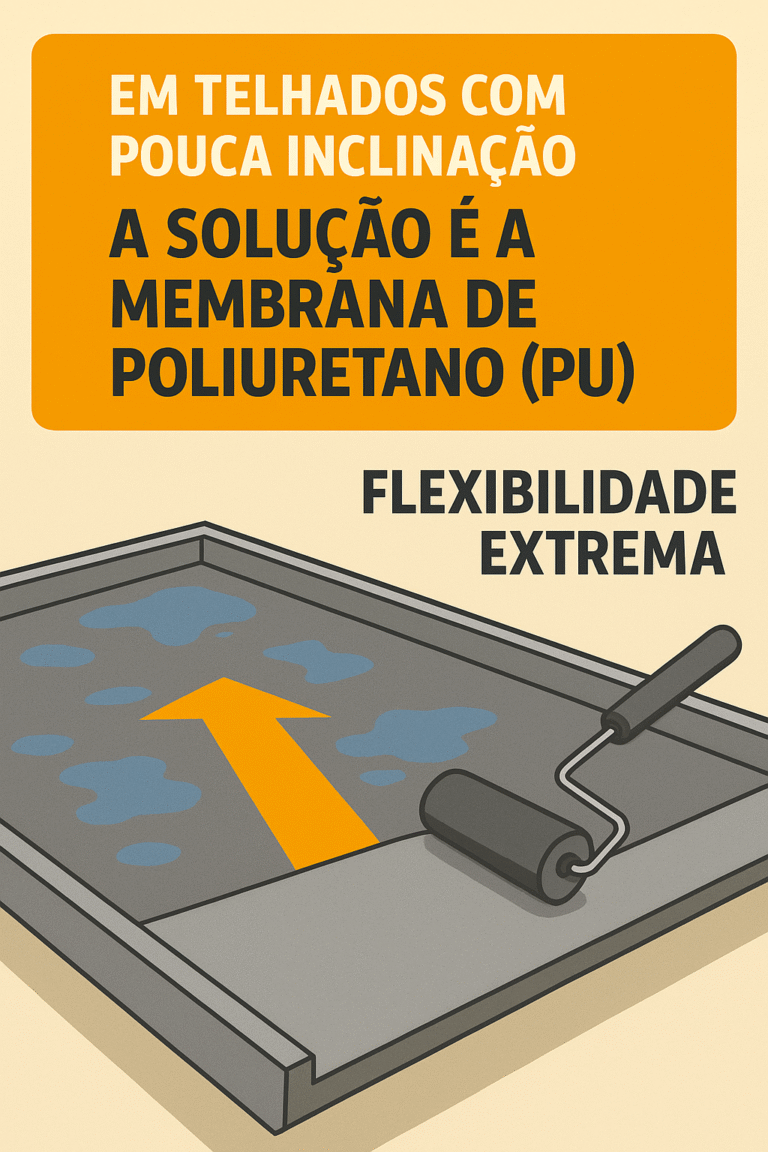Telhado impermeabilizado com poliuretano pu